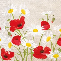 Bloemen Servetten Madeliefjes 33cm 20st
