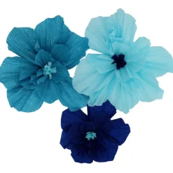 Bloemen Tafeldecoratie Blauw 30cm 3st