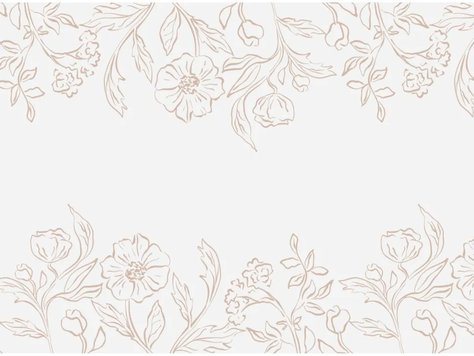 Bloemen Tafelloper Beige 5m