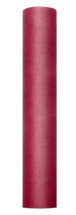 Bordeaux Rode Tule Rol 30cm 9m