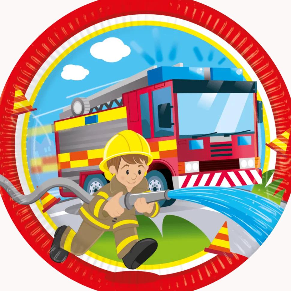 Borden Brandweer 23cm 8st