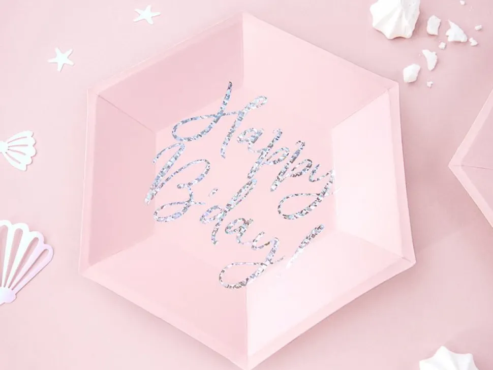 Borden Happy Birthday Lichtoze 20cm 6st