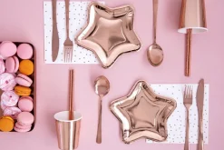 Borden Ster Rose Goud 18cm 6st