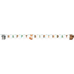 Bosdieren Letterslinger Happy Birthday 2,4m