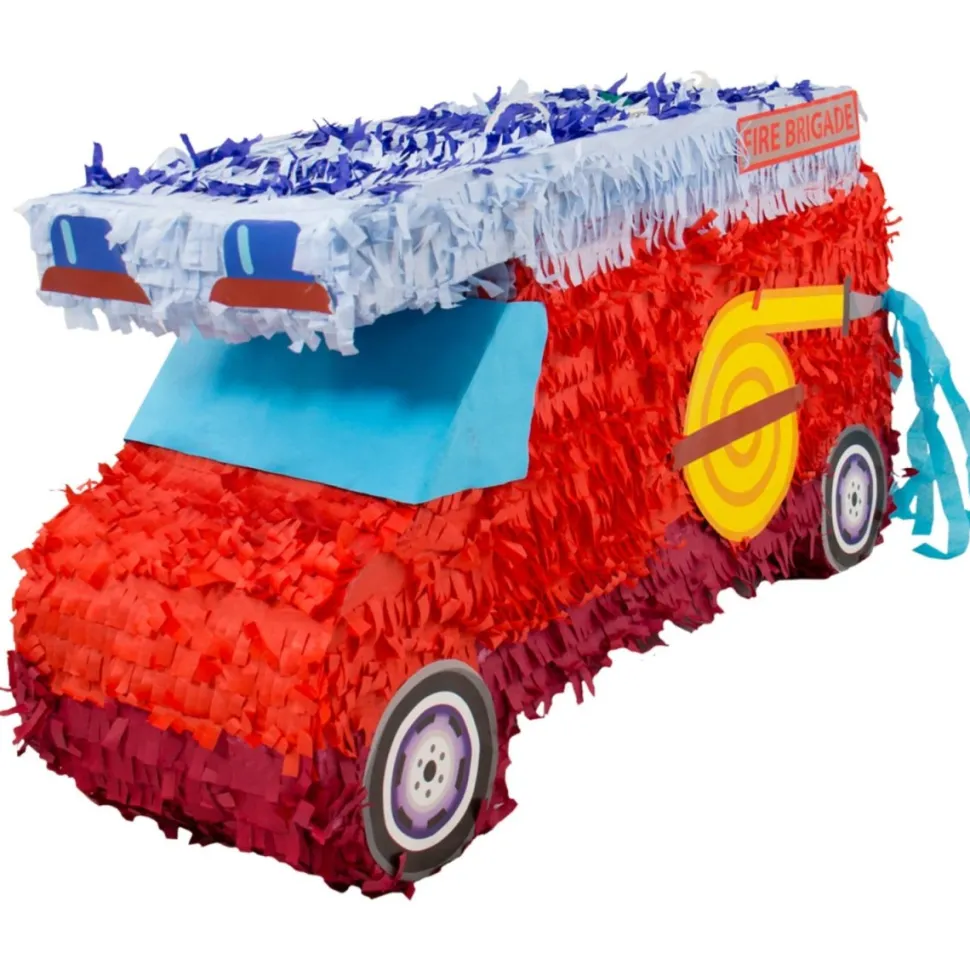 Brandweer Pinata Rood Blauw 55cm