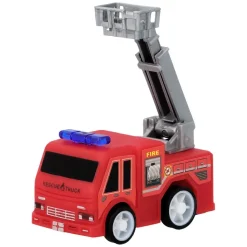 Brandweer Uitdeelcadeautjes Terugtrek Auto'S 5,3cm 4st