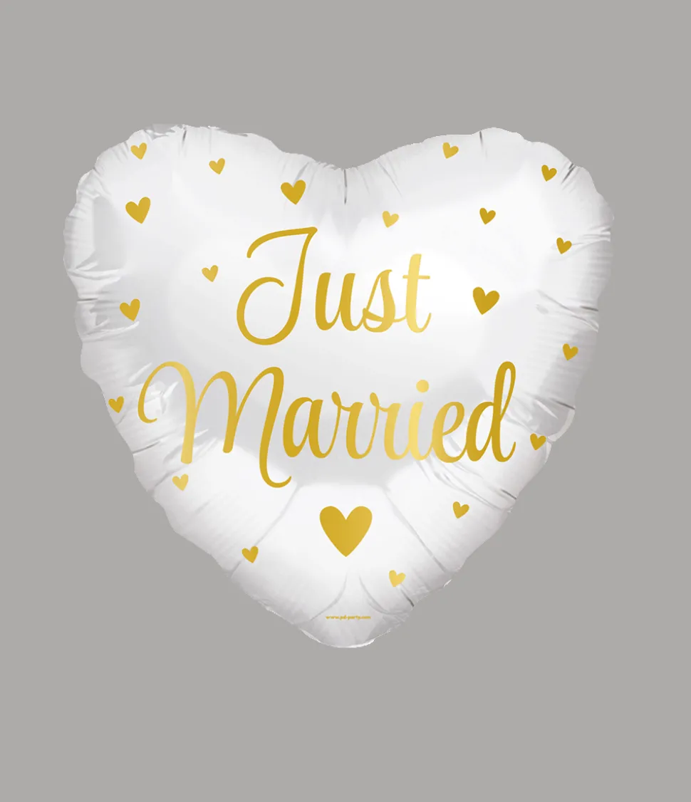 Bruiloft Helium Ballon Just Married Leeg 45cm