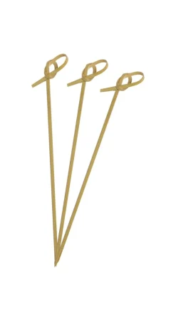 Bruine Cocktailprikkers Knot Hout 24st