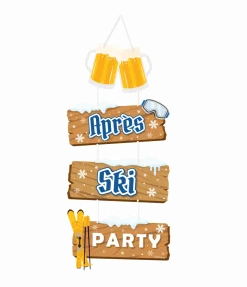 Bruine Hangdecoratie Apres Ski Party 1m