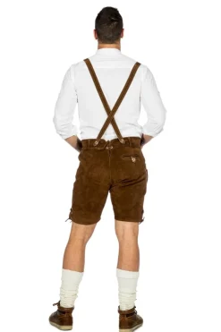 Bruine Lederhose Heren Kort