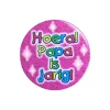 Button Hoera Papa is Jarig 5,5cm