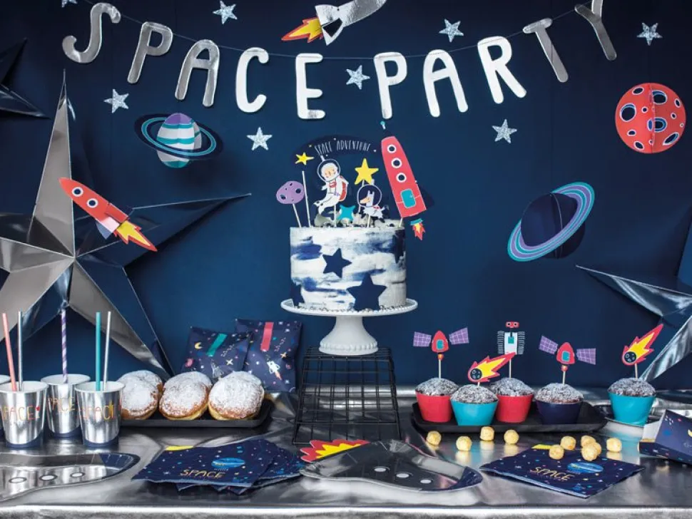 Caketopper Space 24,5cm 7st