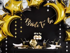 Caketopper Sterren Goud 11,5cm 6st