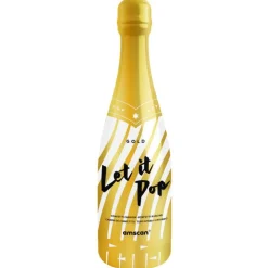 Champagne Fles Confetti Kanon Goud 32cm