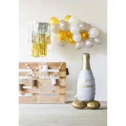 Champagne Fles Folie Ballon Staand Leeg 86cm