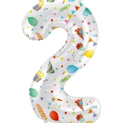 Cijfer Ballon 2 Jaar Feest Leeg 86cm