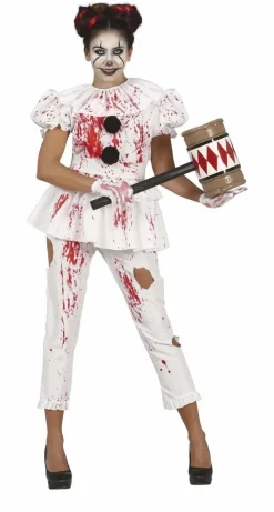 Clown Halloween Kostuum Dames Bloederig