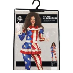 Clown Halloween Kostuum Dames Amirikaanse vlag