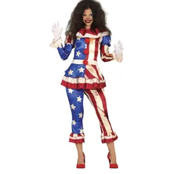 Clown Halloween Kostuum Dames Amirikaanse vlag