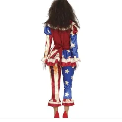 Clown Halloween Kostuum Dames Amirikaanse vlag