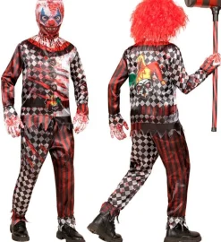 Clown Kostuum Rood Kind 4 delig