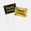 Cocktailprikkers Happy Birthday 6,5cm 50st