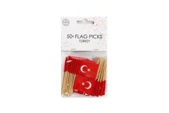 Cocktailprikkers Turkije 8cm 50st