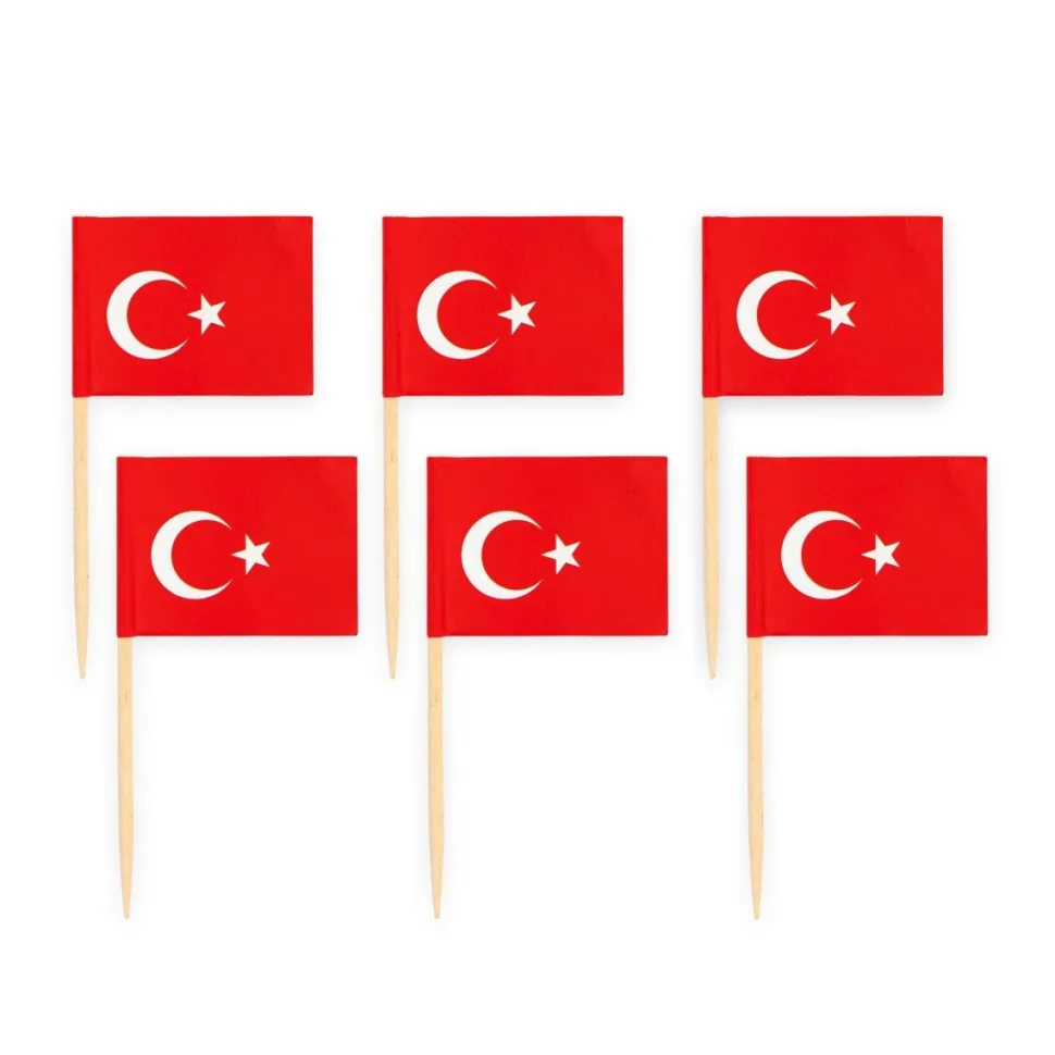 Cocktailprikkers Turkije 8cm 50st