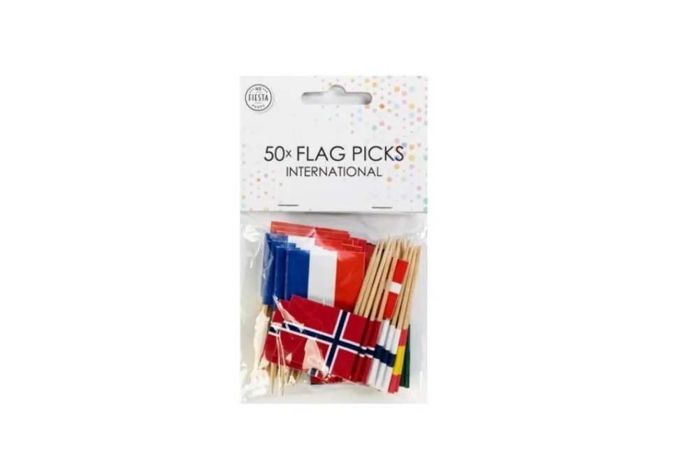 Cocktailprikkers Verschillende Landen 8cm 50st