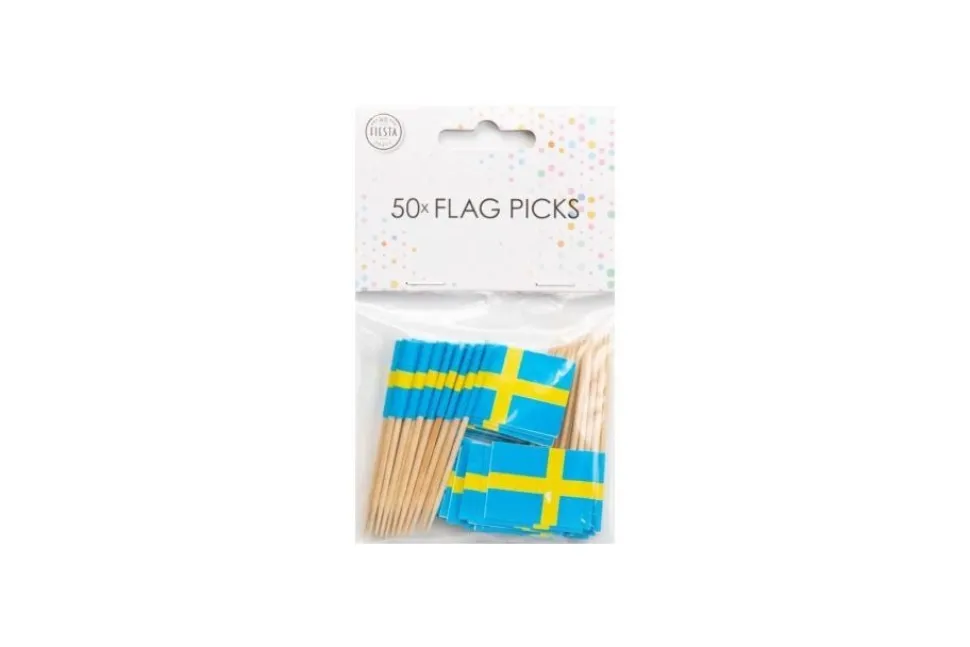 Cocktailprikkers Zweden 8cm 50st