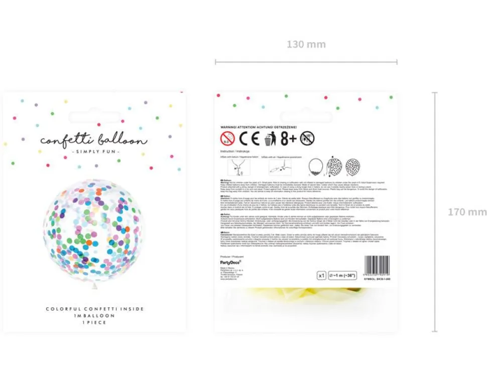 Confetti Ballon 1m