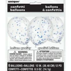 Confetti Ballonnen Blauw 30cm 6st