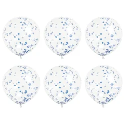 Confetti Ballonnen Blauw 30cm 6st
