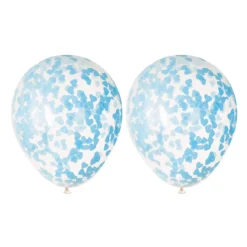 Confetti Ballonnen Blauw Hart 40cm 5st
