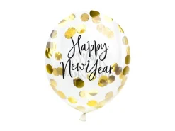 Confetti Ballonnen Happy New Year 27cm 3st