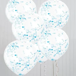 Confetti Ballonnen Lichtblauw 30cm 6st