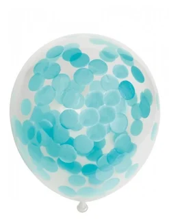 Confetti Ballonnen Lichtblauw 30cm 6st