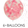 Confetti Ballonnen Lichtroze 30cm 6st