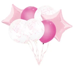 Confetti Ballonnen Lichtroze 40cm 6st