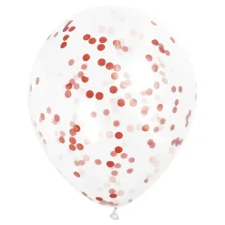 Confetti Ballonnen Rood 40cm 6st