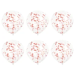 Confetti Ballonnen Rood 40cm 6st