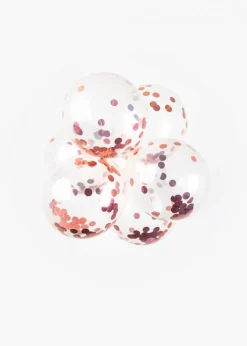 Confetti Ballonnen Rose Goud 30cm 6st