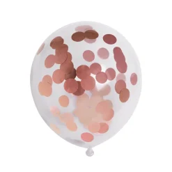 Confetti Ballonnen Rose Goud 12cm 6st