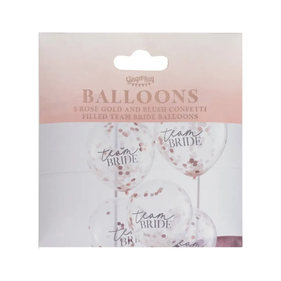 Confetti Ballonnen Team Bride 30cm 5st