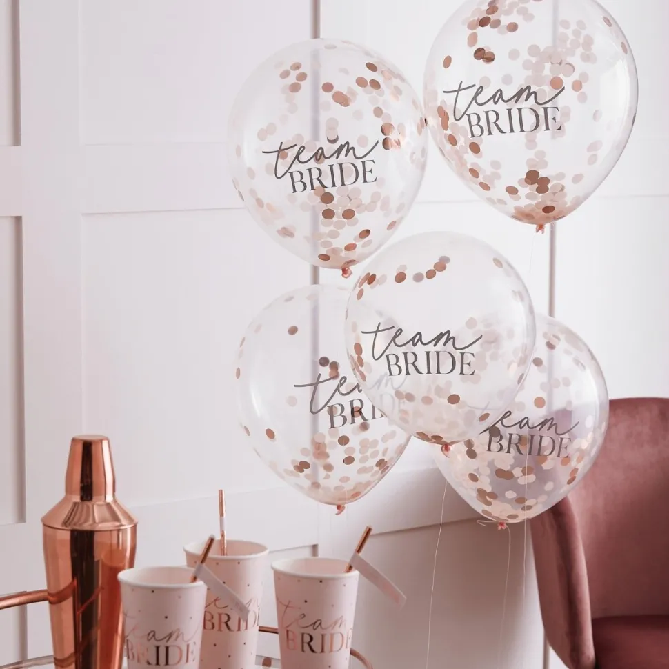 Confetti Ballonnen Team Bride 30cm 5st