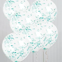 Confetti Ballonnen Turquoise 40cm 6st
