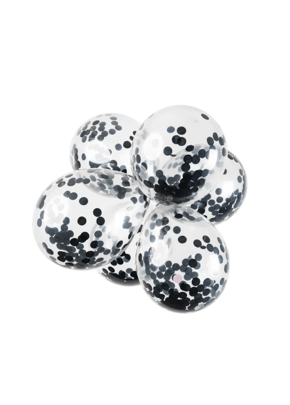 Confetti Ballonnen Zwart 30cm 6st