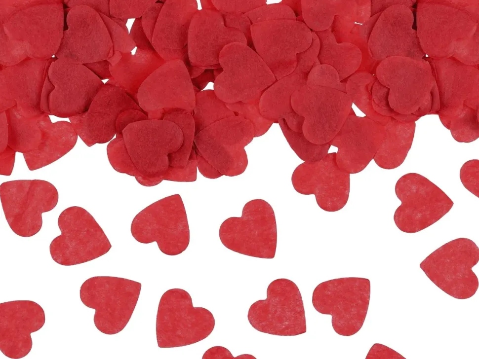 Confetti Hearts, 1,6x1,6 cm, red, 15g