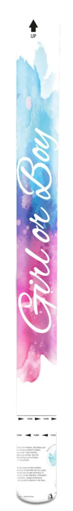 Confetti Kanon Gender Reveal Blauw 57cm