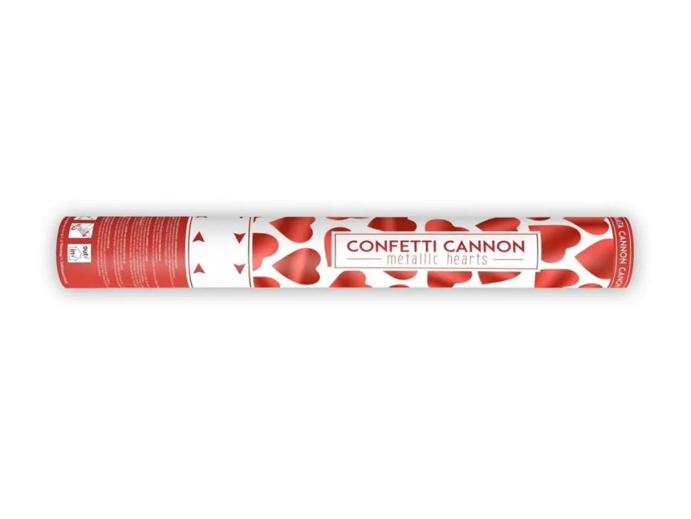 Confetti Kanon Hartjes Rood 40cm